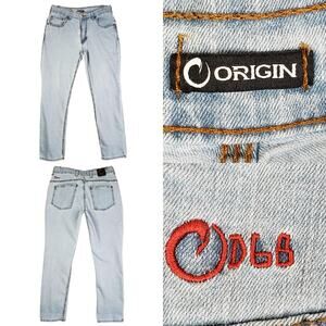 Origin Jeans Men’s Size 32 Light Wash Blue Straight Leg Stretch Denim 5-Pocket